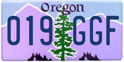 OR license plate 019GGF