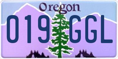 OR license plate 019GGL
