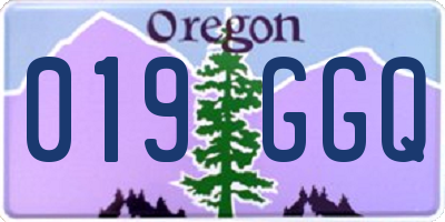 OR license plate 019GGQ