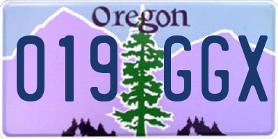 OR license plate 019GGX