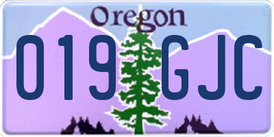 OR license plate 019GJC