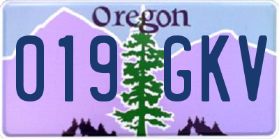 OR license plate 019GKV