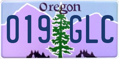 OR license plate 019GLC