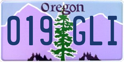 OR license plate 019GLI