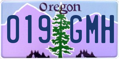 OR license plate 019GMH