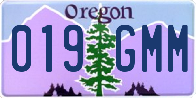 OR license plate 019GMM