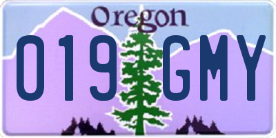 OR license plate 019GMY
