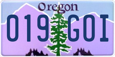 OR license plate 019GOI