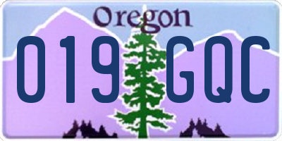 OR license plate 019GQC