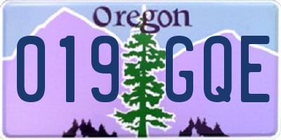 OR license plate 019GQE