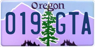 OR license plate 019GTA