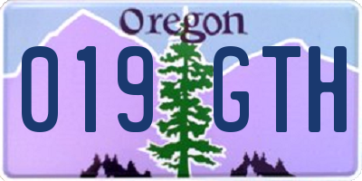 OR license plate 019GTH