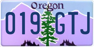 OR license plate 019GTJ