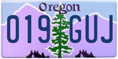OR license plate 019GUJ