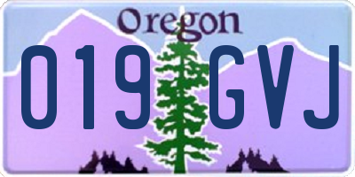 OR license plate 019GVJ