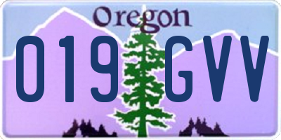 OR license plate 019GVV