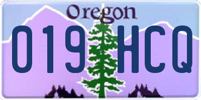 OR license plate 019HCQ