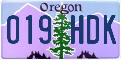 OR license plate 019HDK
