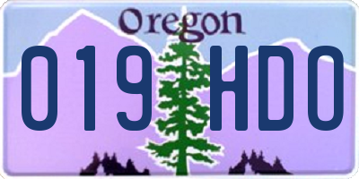 OR license plate 019HDO
