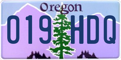OR license plate 019HDQ
