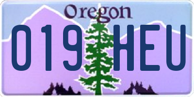 OR license plate 019HEU