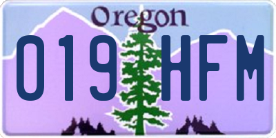 OR license plate 019HFM
