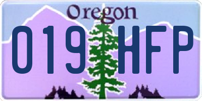 OR license plate 019HFP