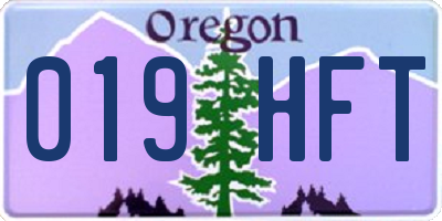 OR license plate 019HFT