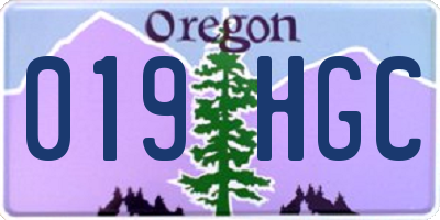 OR license plate 019HGC