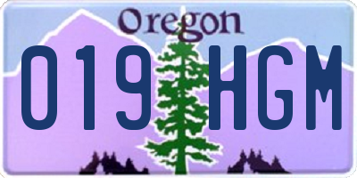 OR license plate 019HGM
