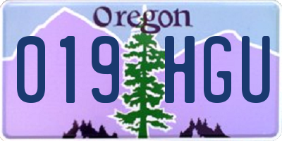 OR license plate 019HGU