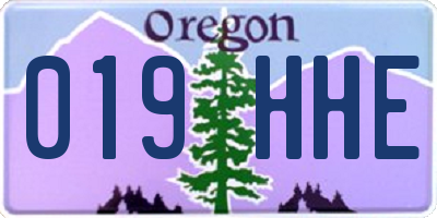 OR license plate 019HHE