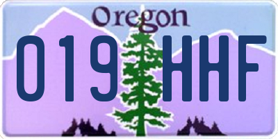 OR license plate 019HHF