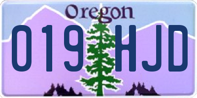 OR license plate 019HJD