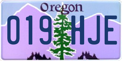OR license plate 019HJE