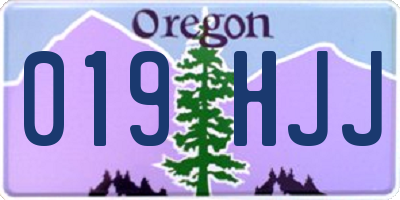 OR license plate 019HJJ