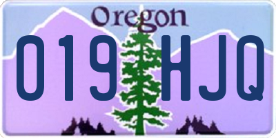 OR license plate 019HJQ