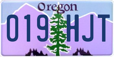 OR license plate 019HJT