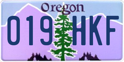 OR license plate 019HKF
