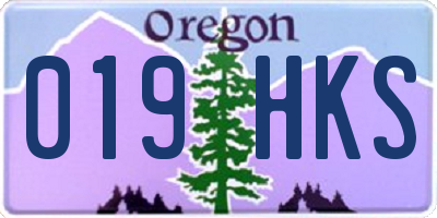 OR license plate 019HKS