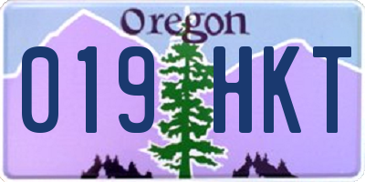 OR license plate 019HKT