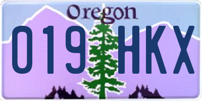 OR license plate 019HKX