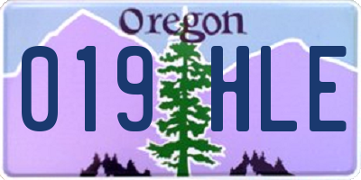 OR license plate 019HLE