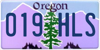 OR license plate 019HLS