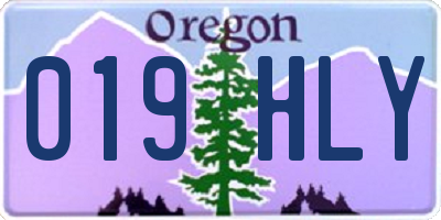 OR license plate 019HLY