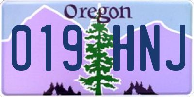 OR license plate 019HNJ