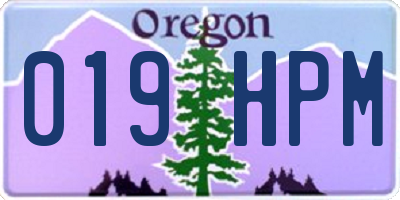 OR license plate 019HPM