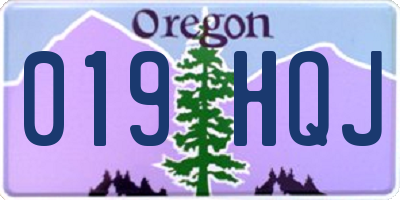 OR license plate 019HQJ