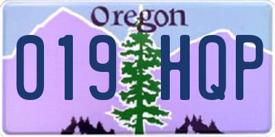 OR license plate 019HQP