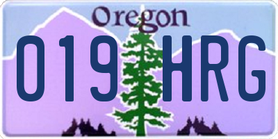OR license plate 019HRG